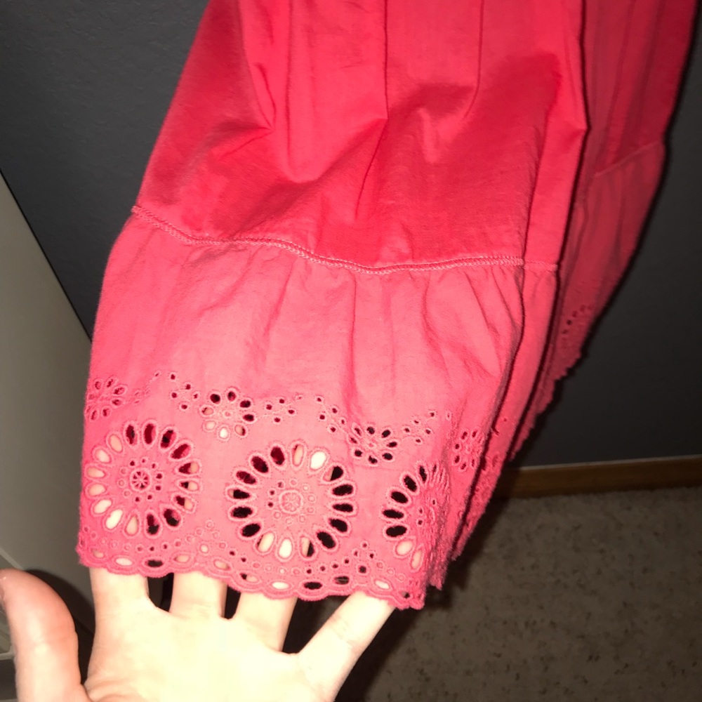 Coral strappy summer dress - Picture 2 of 4